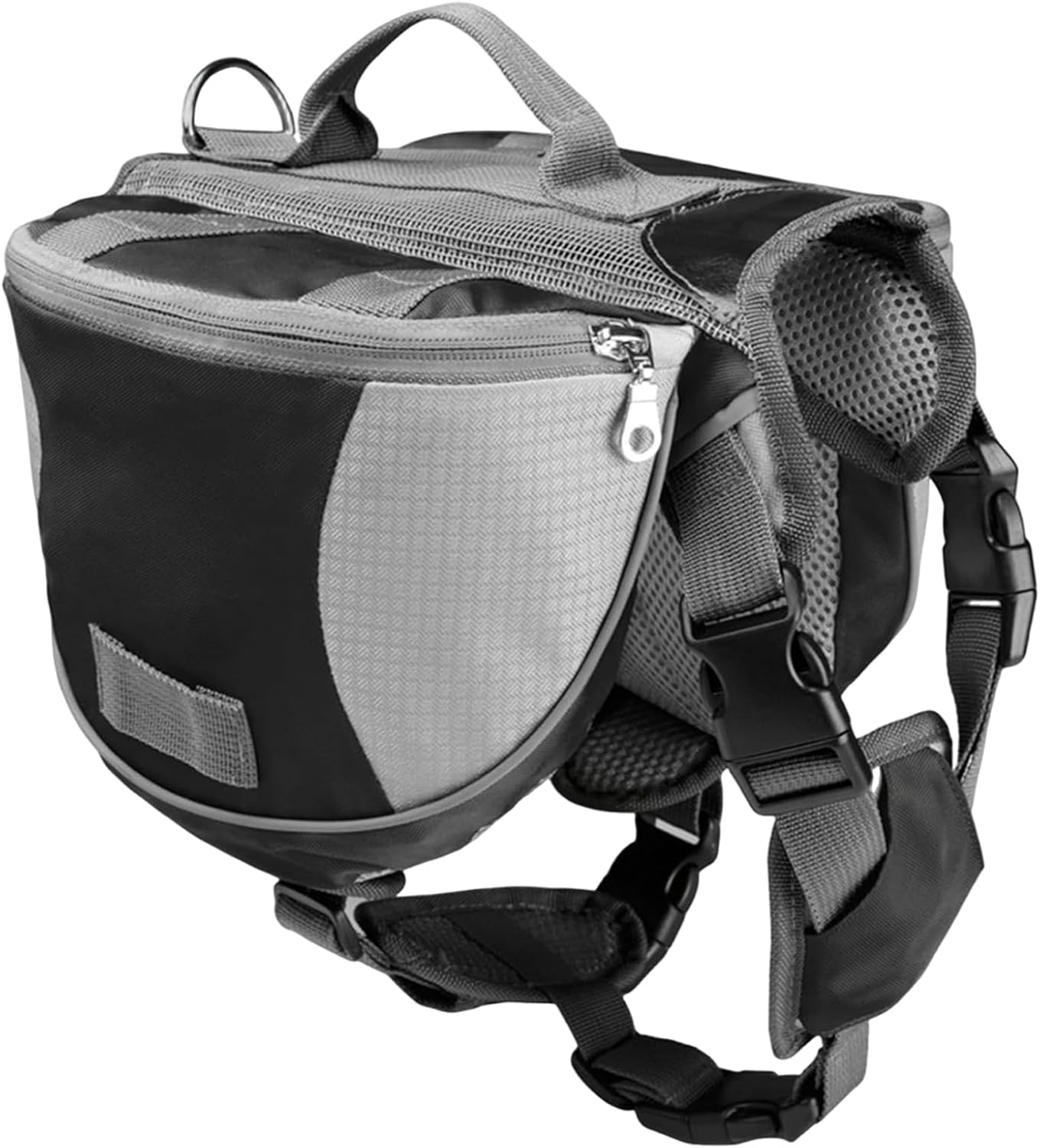 Backpack for Dogs – Oxford, Pet Harness Breathable Design | Adjustable Fit Side Pockets, Hiking Travel Bag for Walking, Camping, Outdoor Adventures, Overnight Trips, Car, Airplane, Airport, Shopping