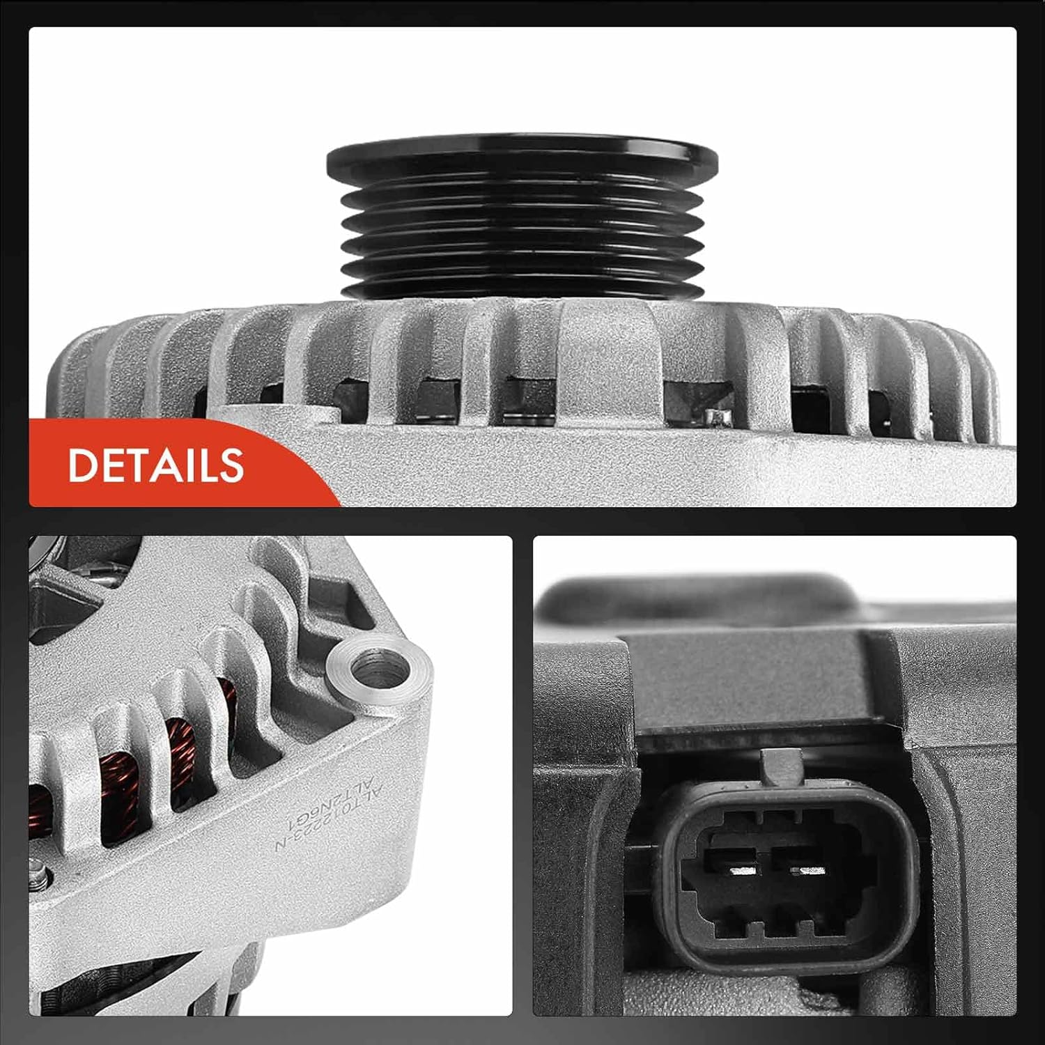 A-Premium Alternator Compatible with Chevy Silverado 1500 05-06, 1500 HD 05, 1500 Classic 07, Avalanche 1500 & GMC Sierra 1500, Sierra 1500 Classic & Cadillac Escalade, Escalade ESV, Escalade EXT