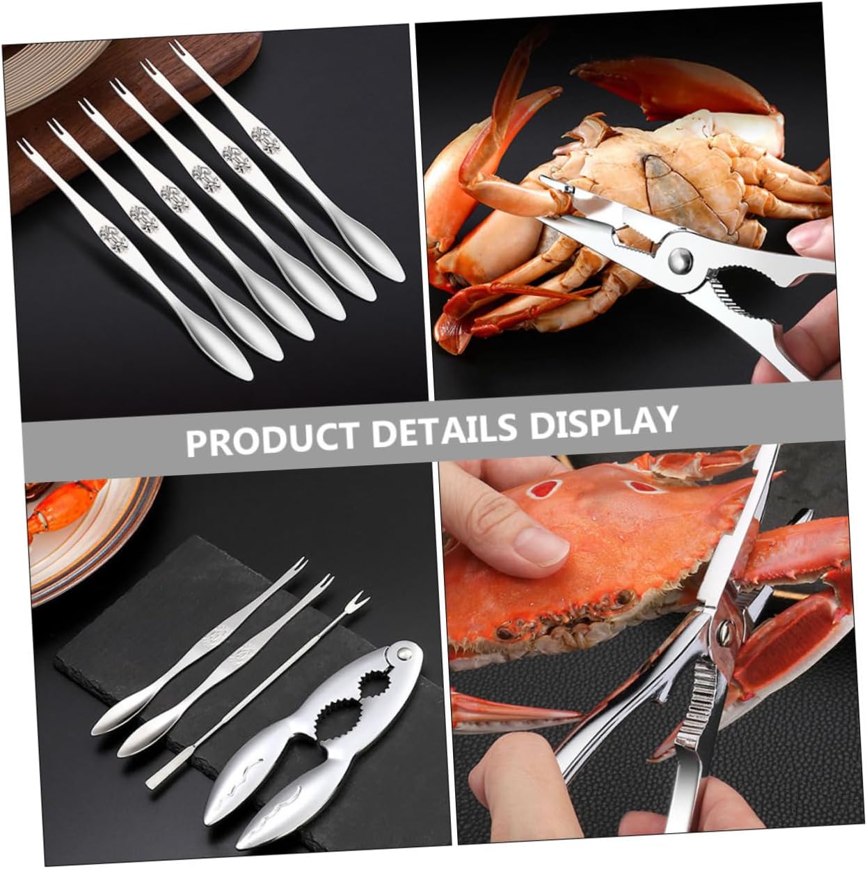 3pcs Quality Crab Clamp Crab Needle Seafood Tools for Easy Peeling Eating