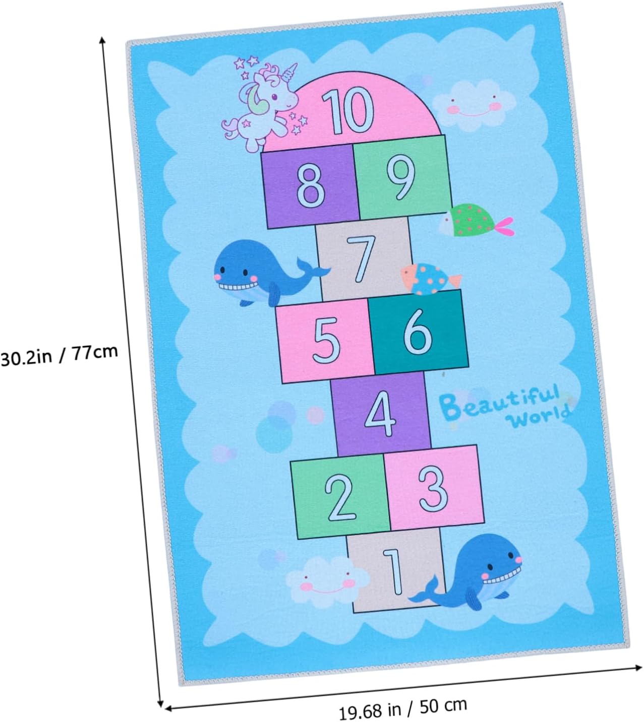 PRETYZOOM Boys and Girls Room Decorative Rug Skid-Resistant Play Mat Floor Mat for Indoor