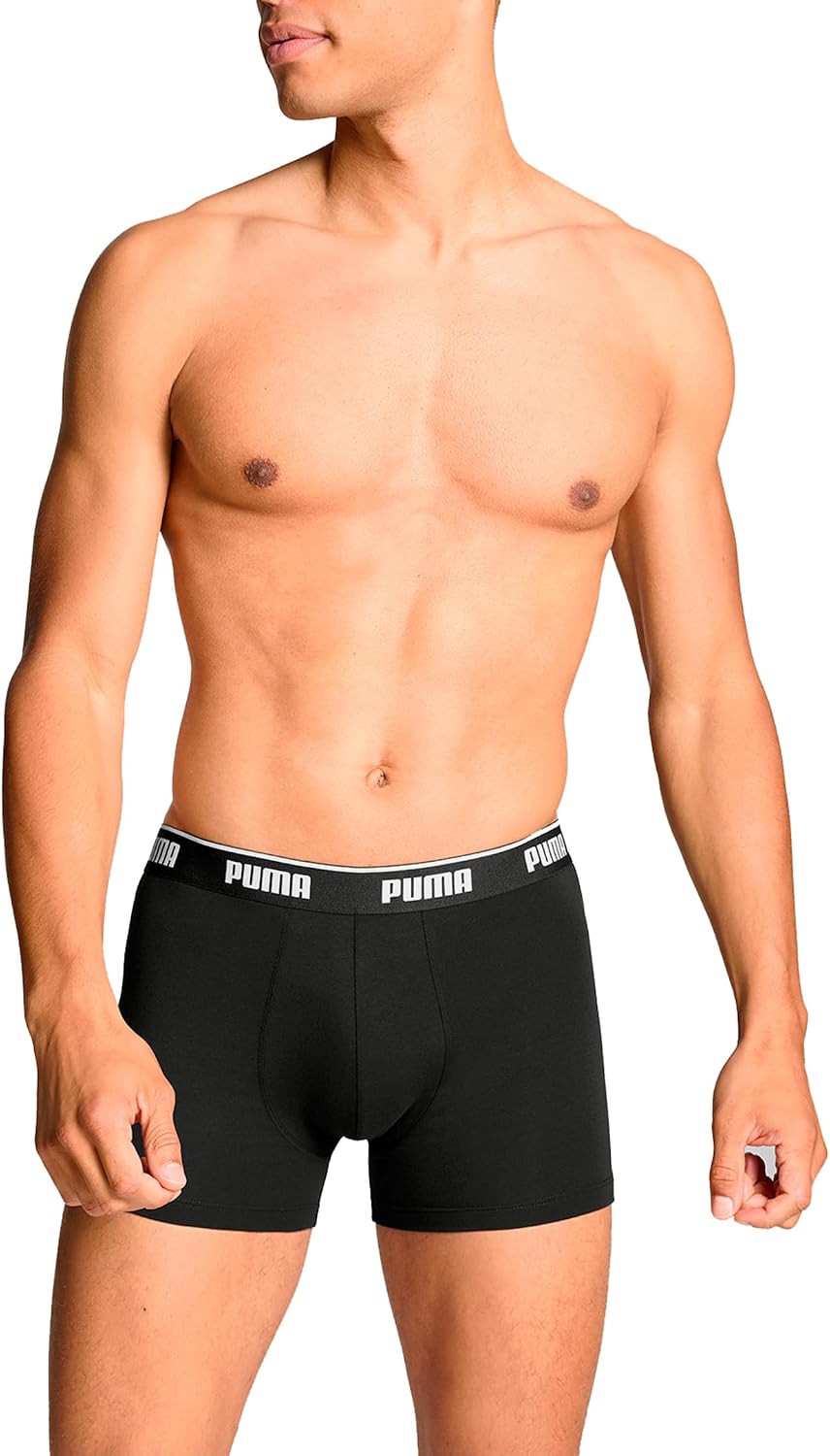 PUMA Men's Basic Boxer Shorts - Pack of 3 - Black image 2