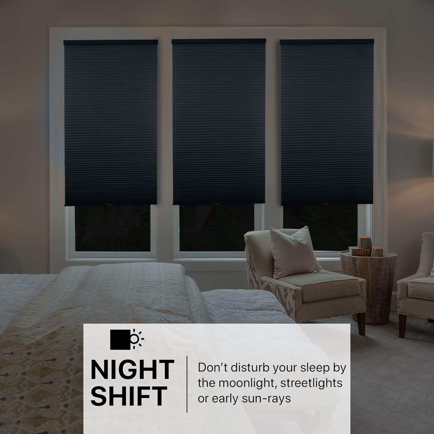 CHICOLOGY Cellular Shades, Blinds for Windows, Window Blinds Cordless, Window Shades for Home, Window Coverings, Cellular Blinds, Door Blinds, Morning Ocean, 26" W X 48" H