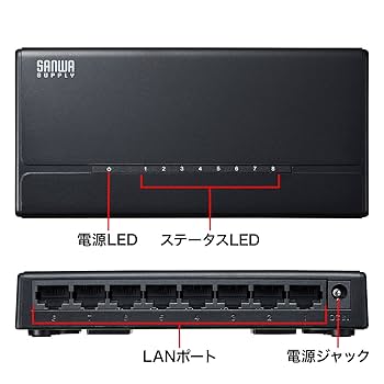 Amazon.co.jp: サンワサプライ スイッチングハブ(8ポート