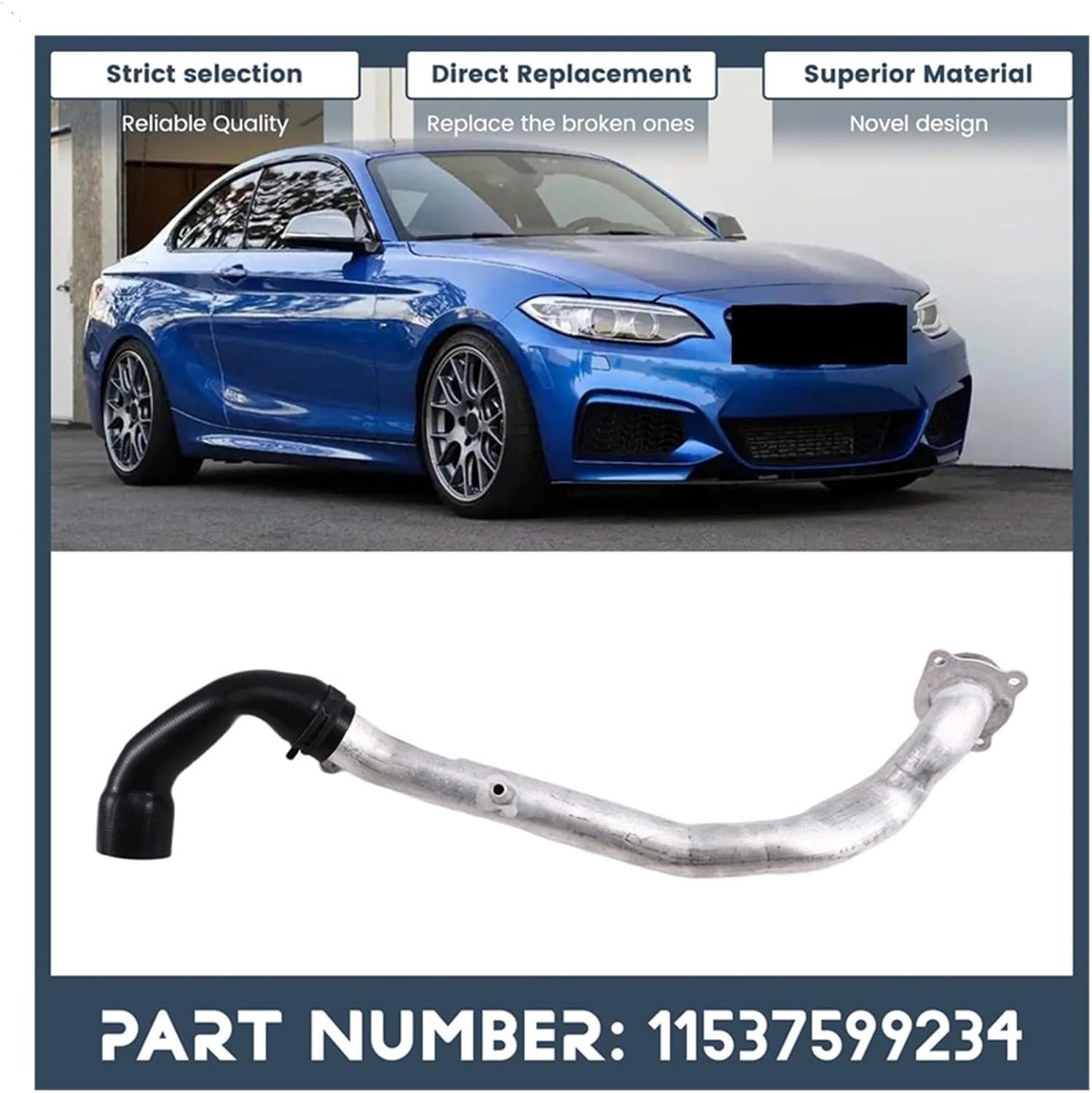 11537599234 Car Auto Parts Coolant Hose Compatible with BMW F12 F01 F07 F10 F18 F06