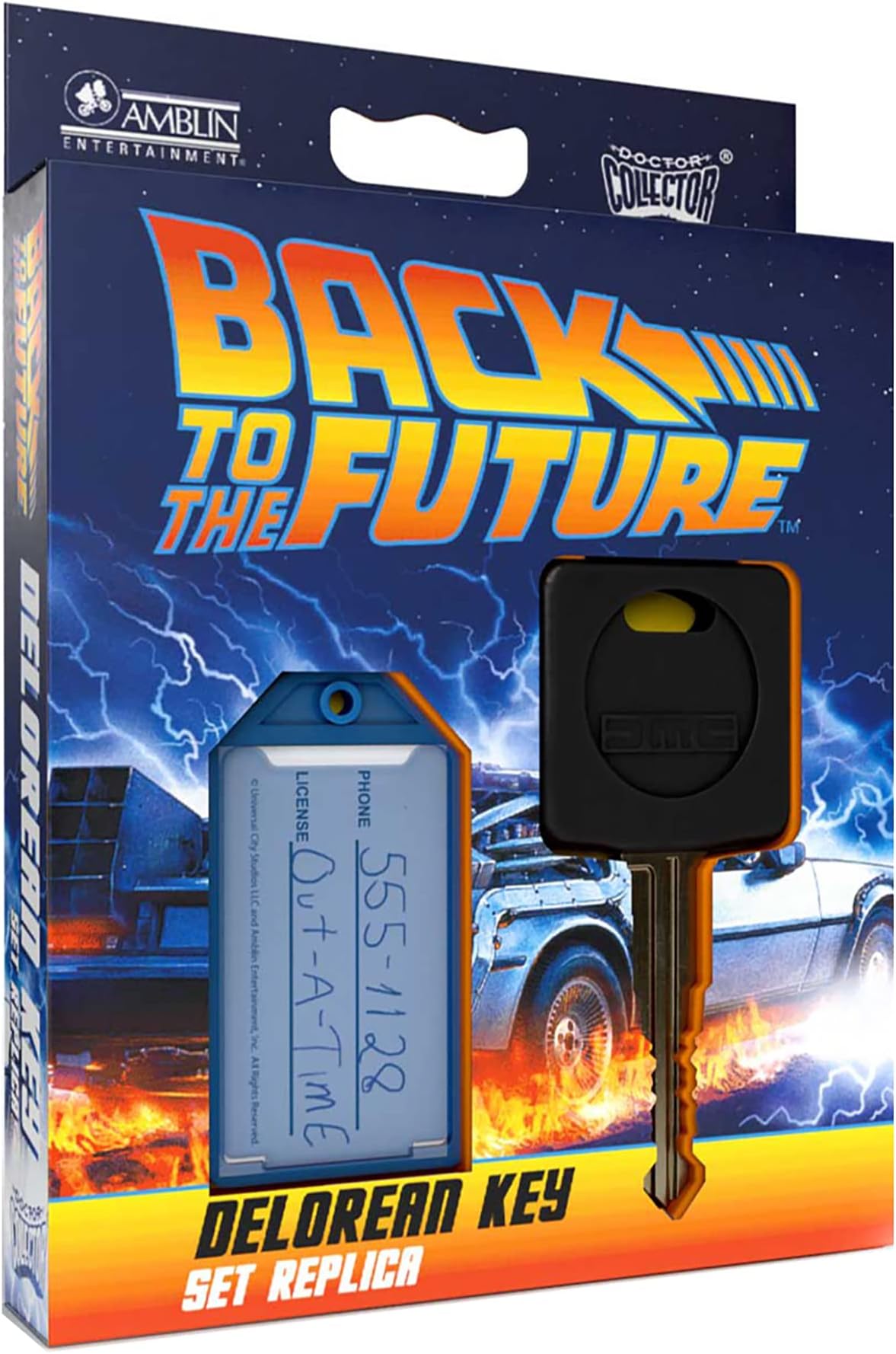 Doctor Collector DCBTTF06 Back to The Future Delorean Key Replica, one Size