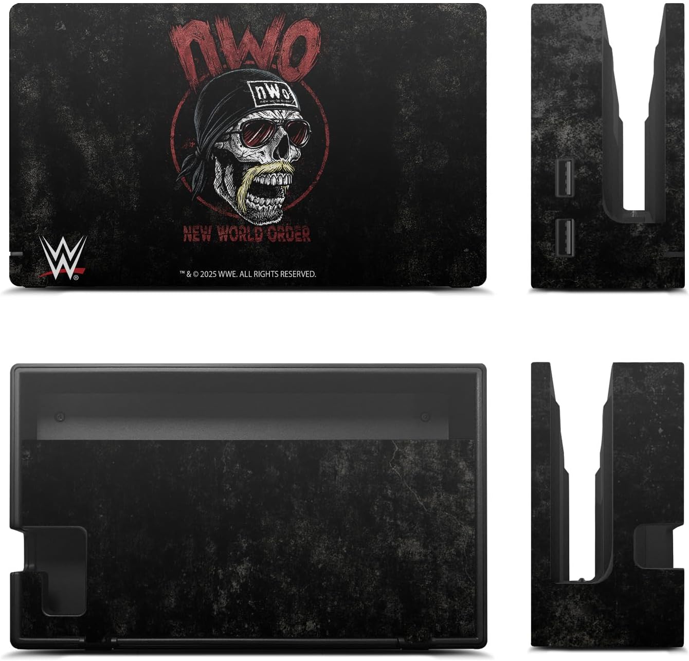 Head Case Designs Officially Licensed WWE Skull NWO Vinyl Sticker Gaming Skin Decal Cover Compatible With Nintendo Switch Console & Dock