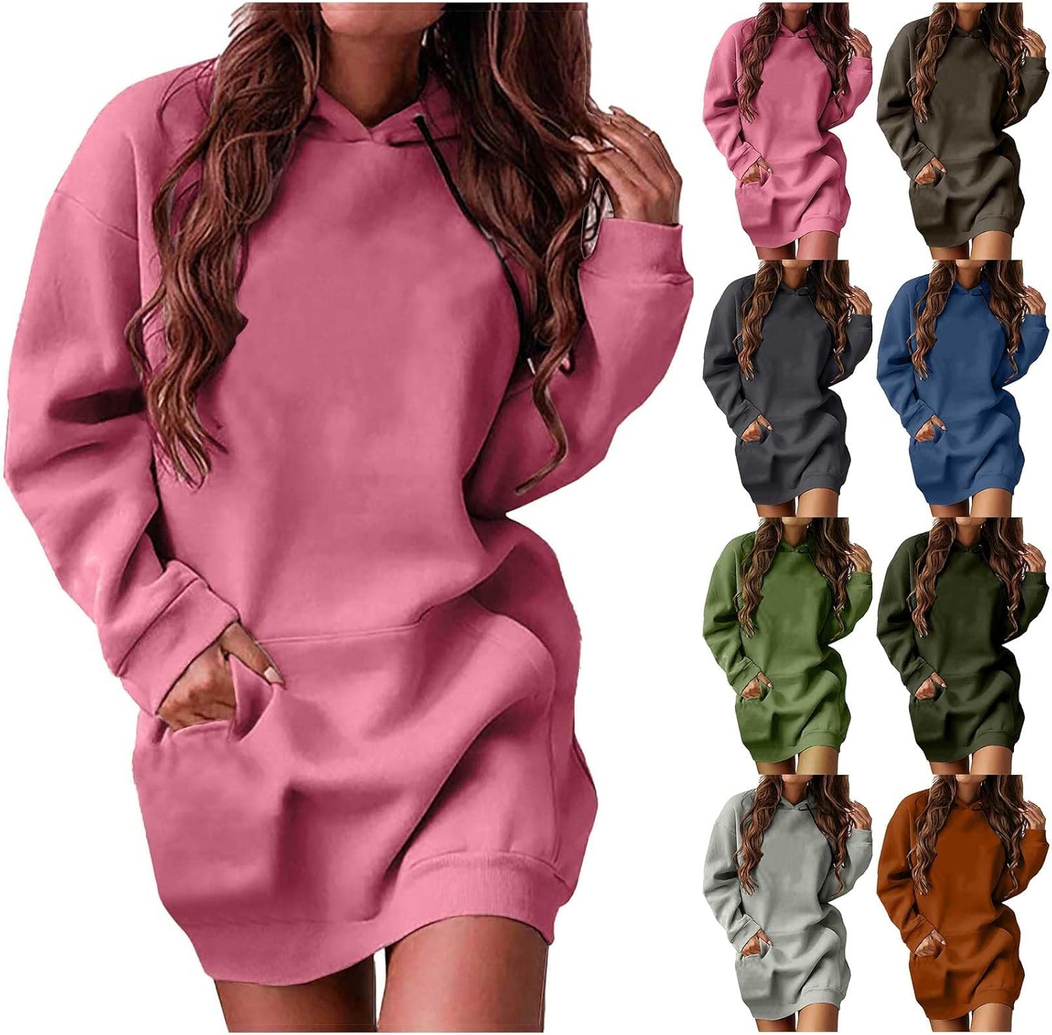 open lace back dress Elle Velour Hoodie Tunic Pink/Brunette – Rings & Things