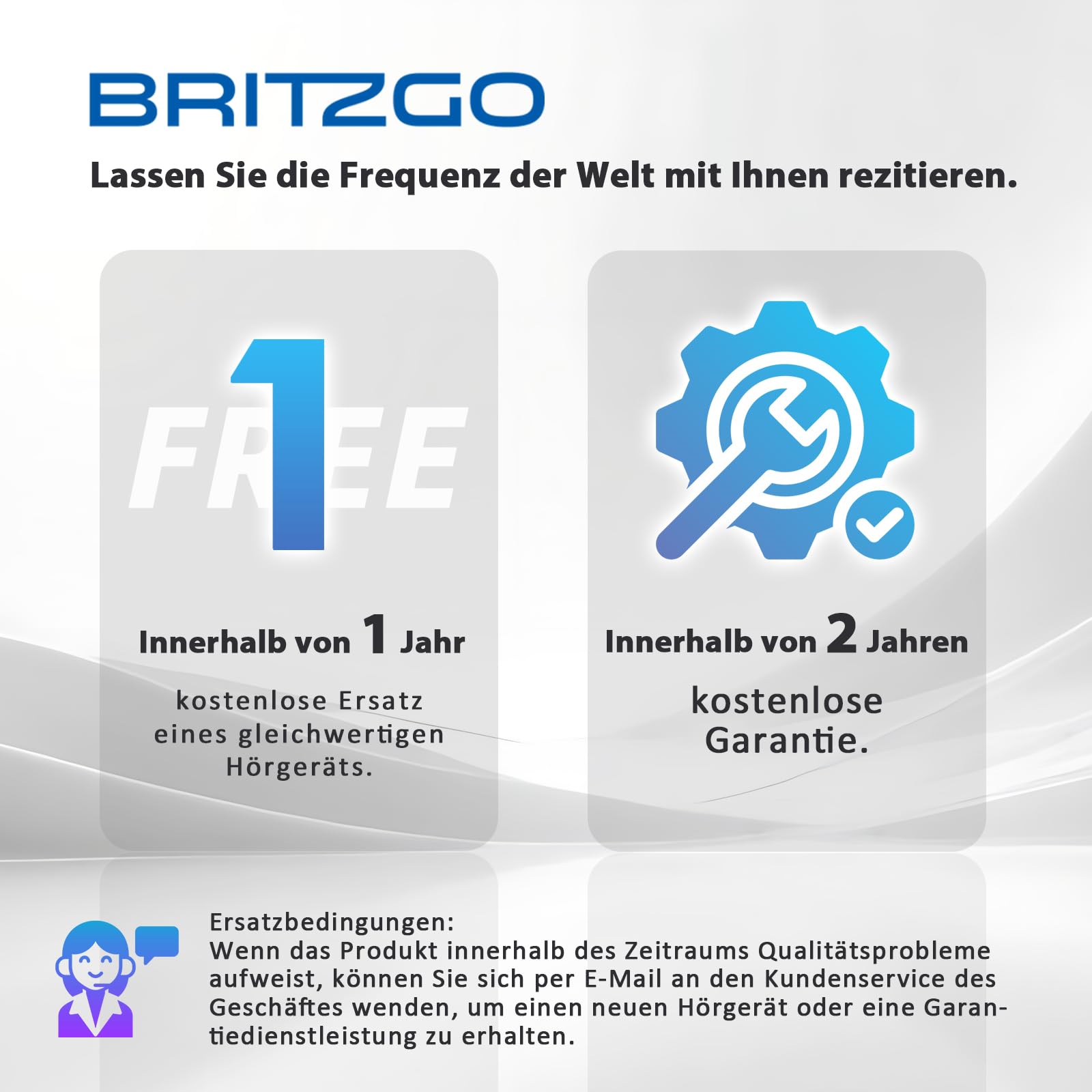 Britzgo - Cuffie portatili per uso quotidiano con chip digitale professionale e audio HD, cancellazione intelligente del rumore, fino a 15 ore di durata della batteria, nero