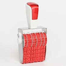BS-7H40W16L Custom Rotating Rubber Stamp, Fully Customizable, Impression Height 0.24-0.28 inch 6-7 mm, Impression Width 1.57 inch 40 mm or Less, 15-16 Rows, Made in Japan