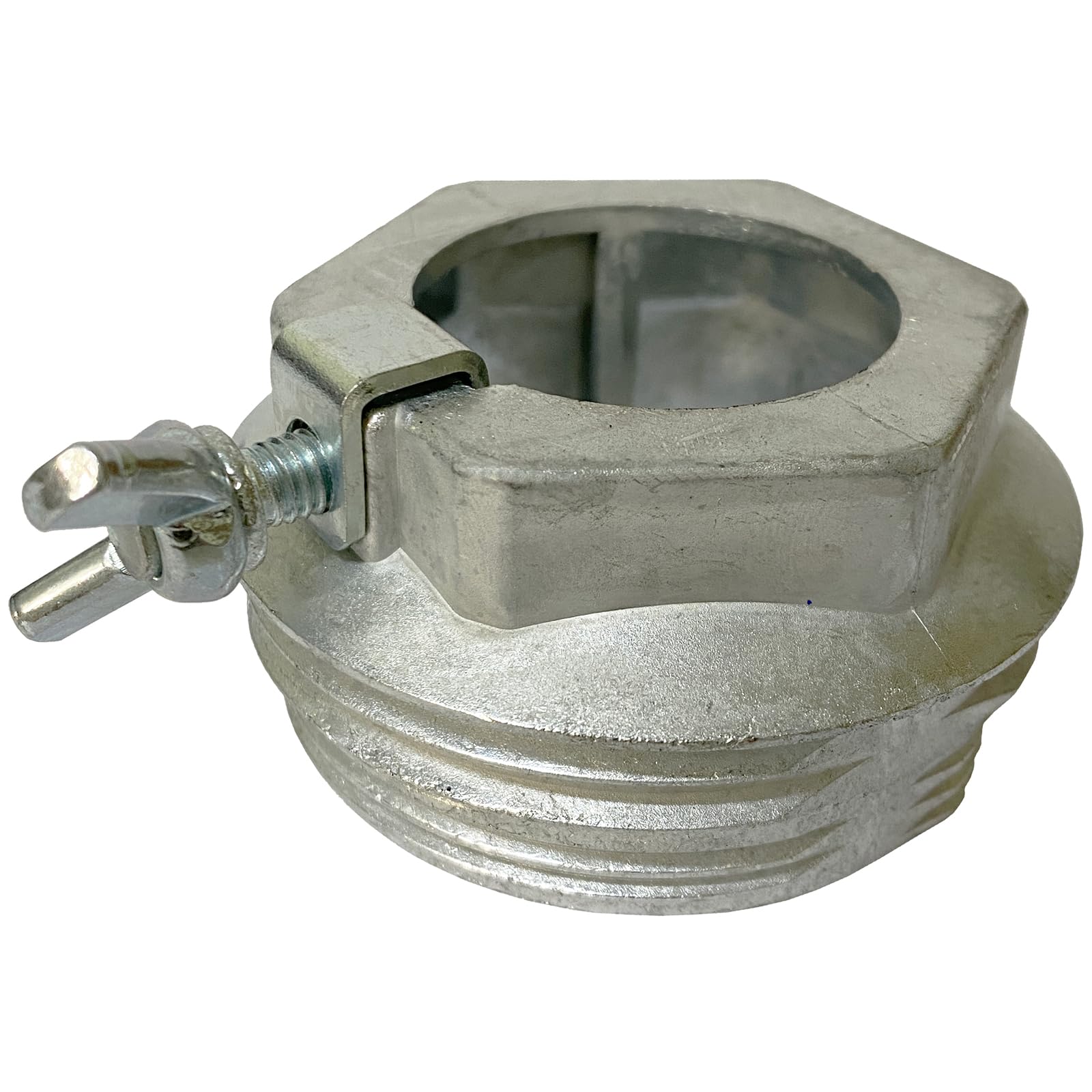 Pressol 13080 Fassverschraubung, Befestigung Saugleitung, Zinkdruckguss, G 2" und M 64 x 4 a Gewinde, für Rohr Ø 32mm, 66 x 36 mm