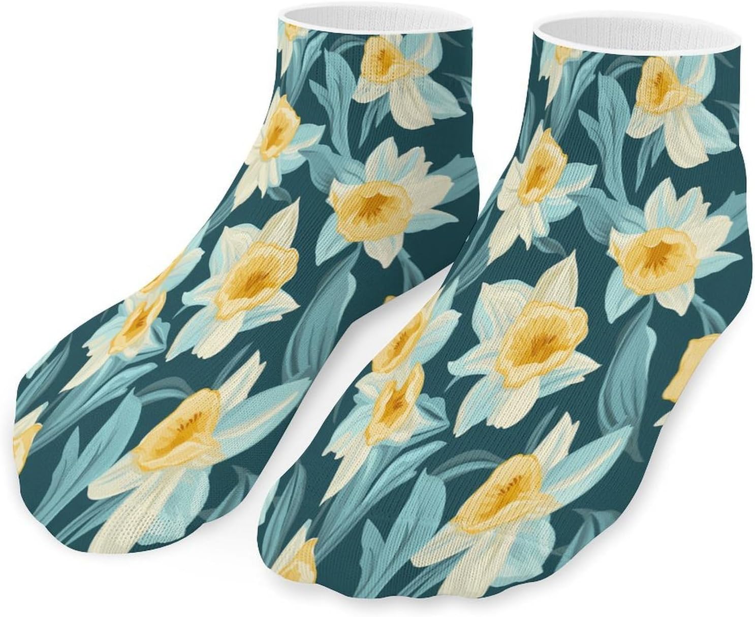 Daffodil Flowers Ankle Socks for Men Women Low Cut Crew Sock Casual Sports Clothing