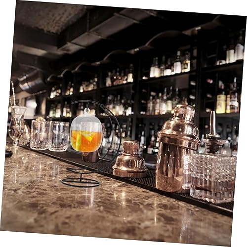 Miniatura 6 de Copas creativas de cóctel con soporte de hierro, copa de cristal para beber, vajilla decorativa para bar nocturno, fiesta en casa, boda, transparente