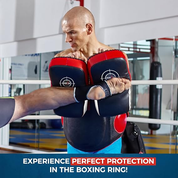 Defy Sports Leather Thai Pads - Strike Curved Karate Pads with Double Layered Buckle Straps - Perfect for Boxing, Karate & MMA Training - Durable & Lightweight Kicking Pads (1 Per Pack)
