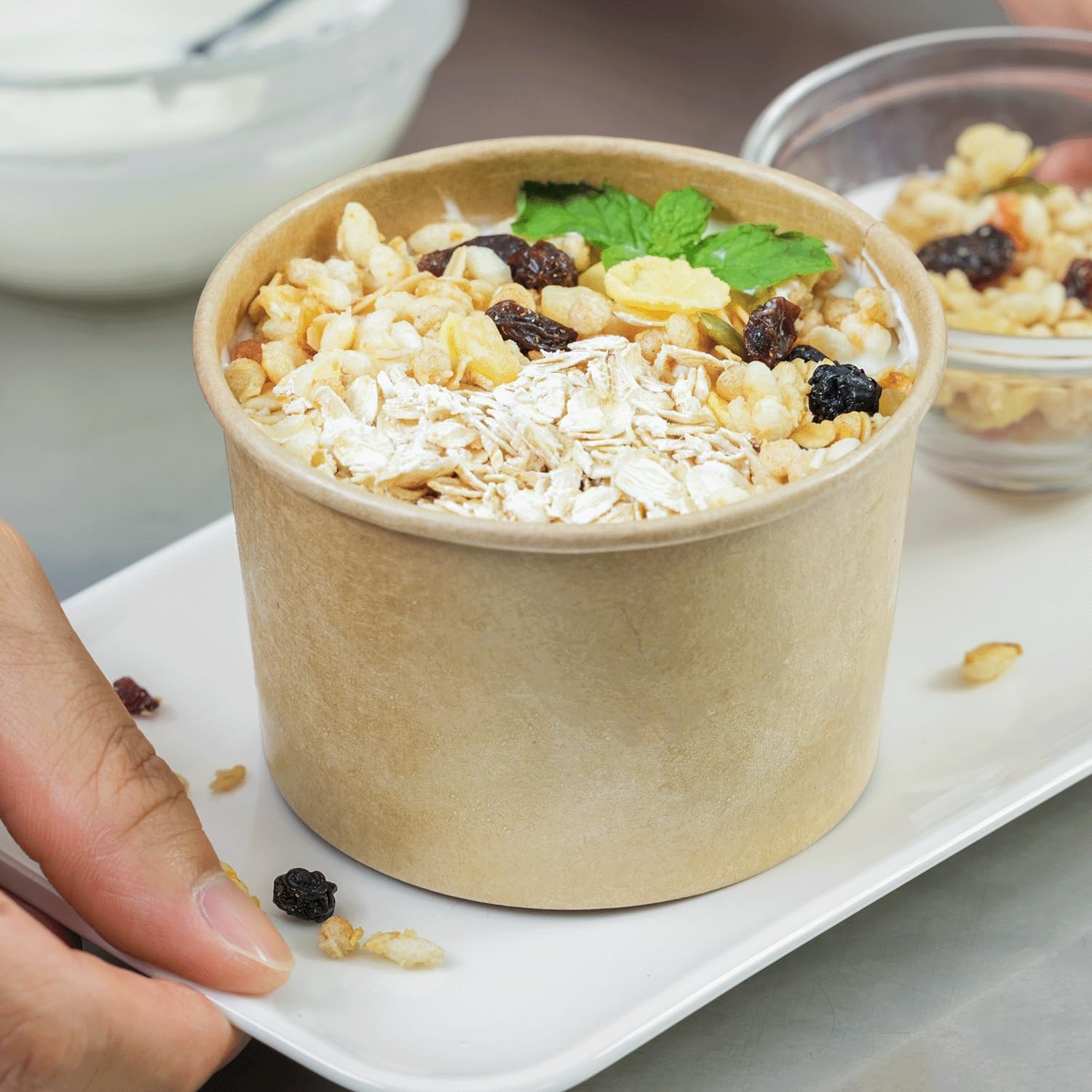 Karat [8oz - 1000 ct Disposable Soup Bowls, Gourmet Paper Food Containers for Hot or Cold Use, Paper Ice Cream Containers | Kraft