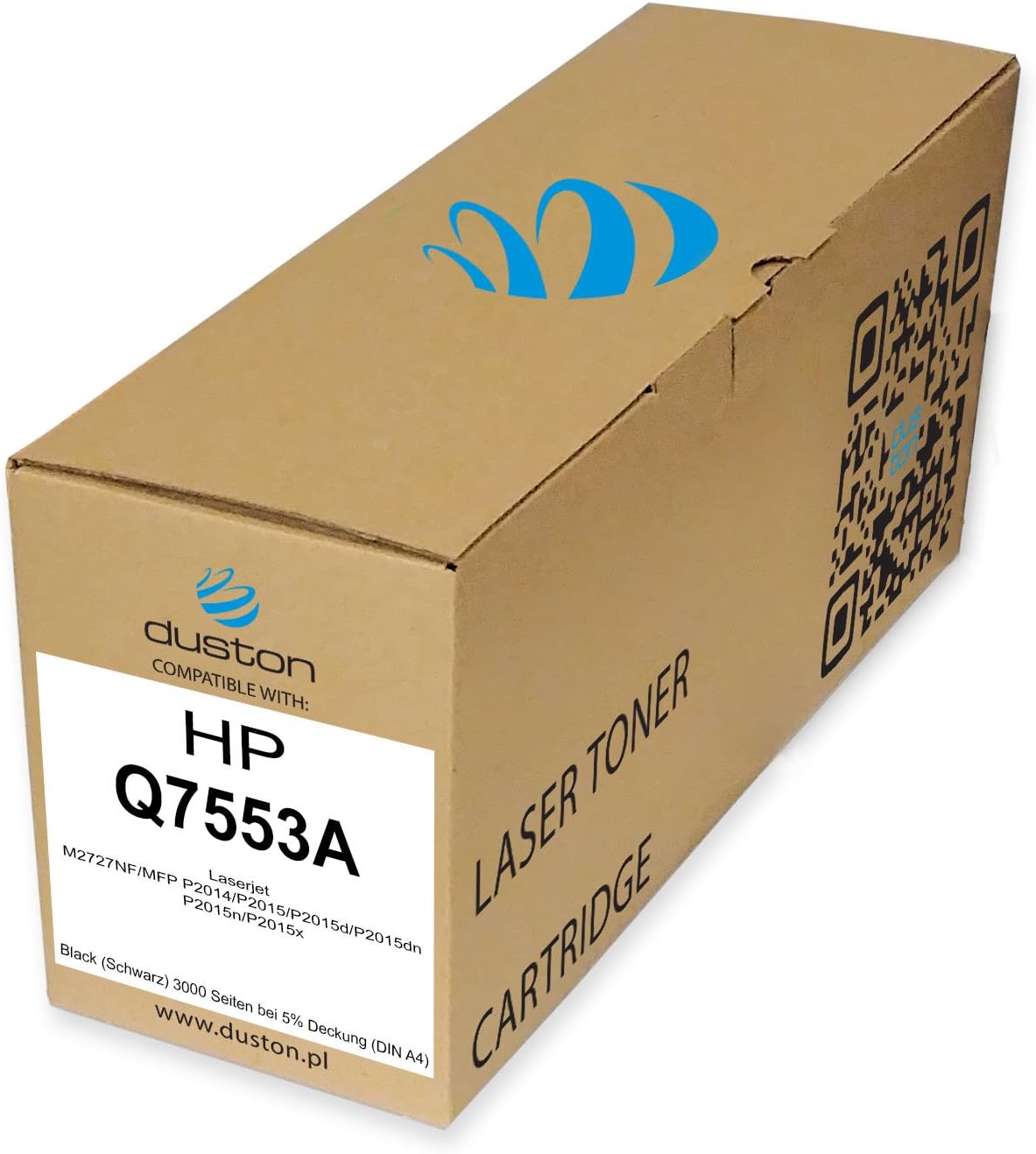 duston Q7553A, 53A Black Toner Compatible with HP Laserjet M2727NF MFP P2014 P2015 P2015d P2015dn P2015n P2015x