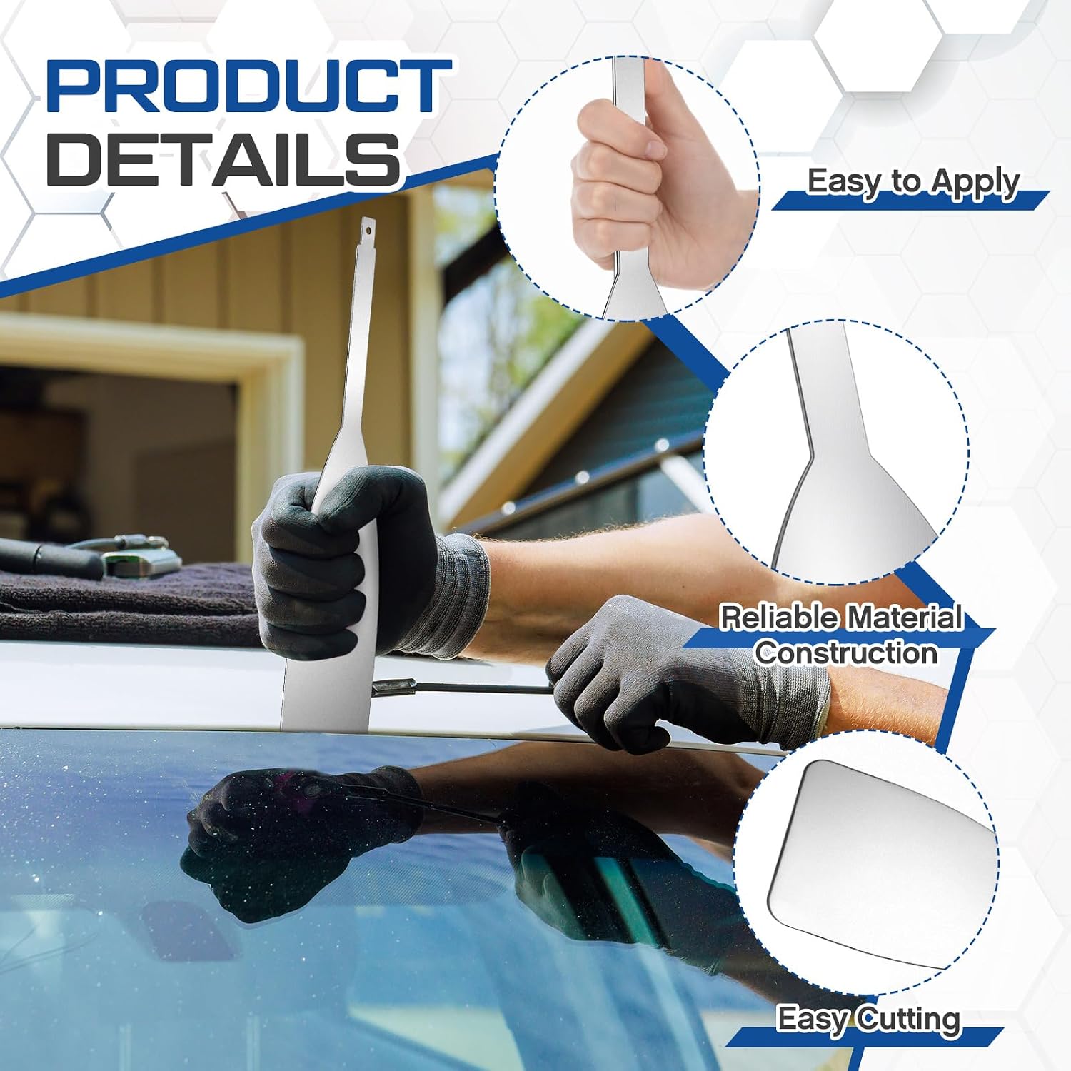2 Pack 3" x 14" Windshield Cut Out Removal Blade Tool Express Removal Tool for Auto Glass