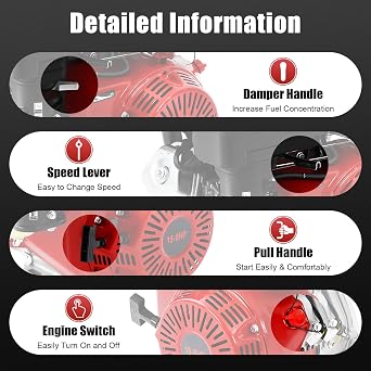 420CC 4-Stroke Gasoline Engine, 15HP Horizontal Shaft Engine Air Cooling Go Kart Motor Pull Manually Starting Motor 3000-3600Rpm with Silencer for Water Pumps, Vibrators, Minibikes
