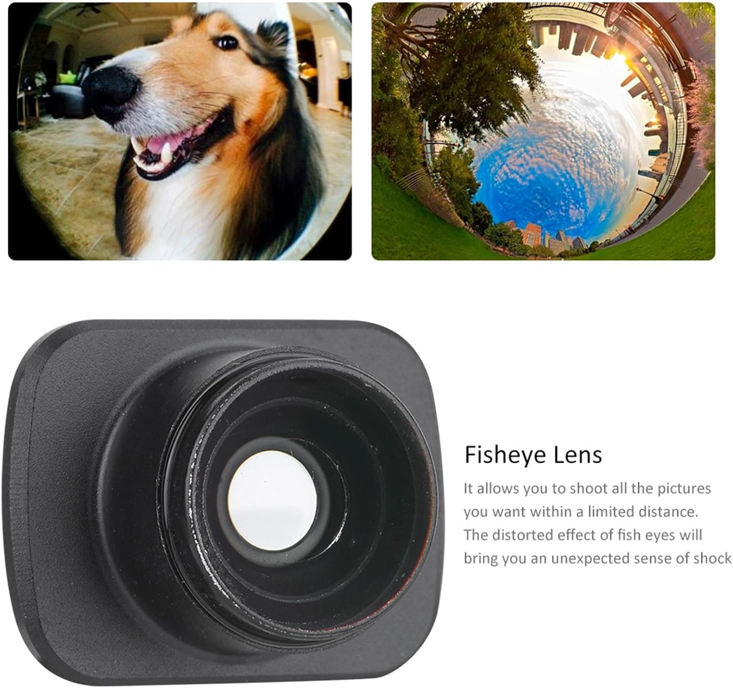 Set of 3 Filters for Osmo Pocket Camera Lens, Micro Wide Angle Filter Len, 10X Micro Filter Len, Fisheye Filter Len, Optical Glass