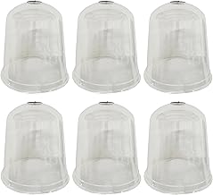 Selections Large Garden Plant Bell Cloche Plastic Covers with Ground Pegs Reusable Frost and Pest Protection (Pack of 6)