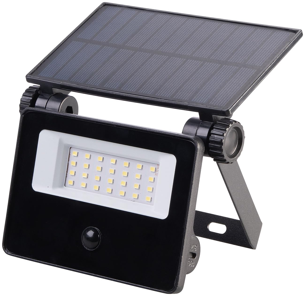Luminea Erdspieß Solarleuchten: 8er-Set Solar-LED-Gartenstrahler, Bewegungssensor, 700 lm, 1.800 mAh (LED Strahler außen Erdspieß, Solar Gartenstecker Set)