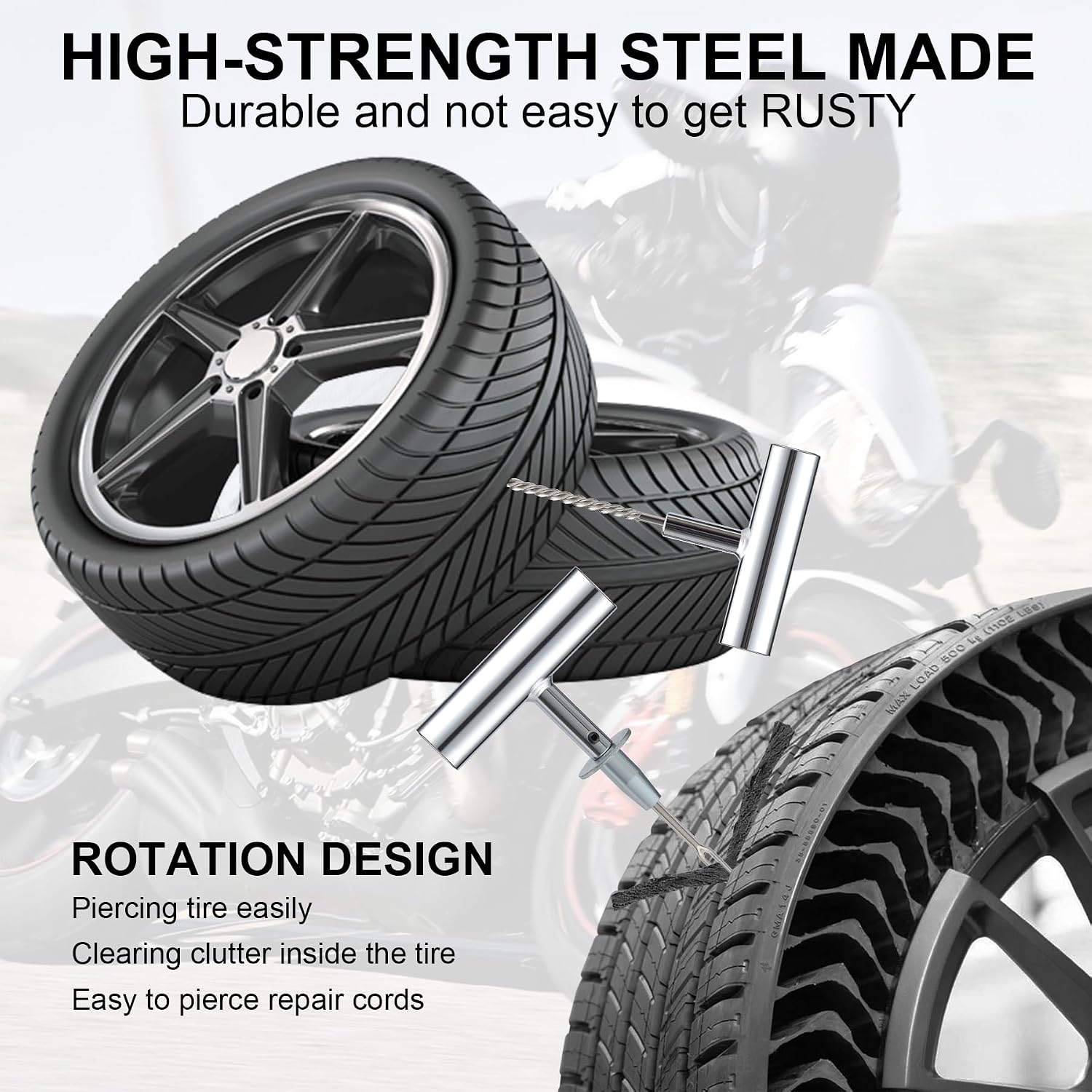 Tire Repair Kit for Car Motorcycle Truck Tractor Puncture