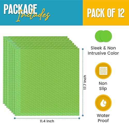 Miniatura 2 de Linda's Essentials - Revestimientos para refrigerador (12 unidades)  Revestimiento para refrigerador fácil de limpiar con protección contra