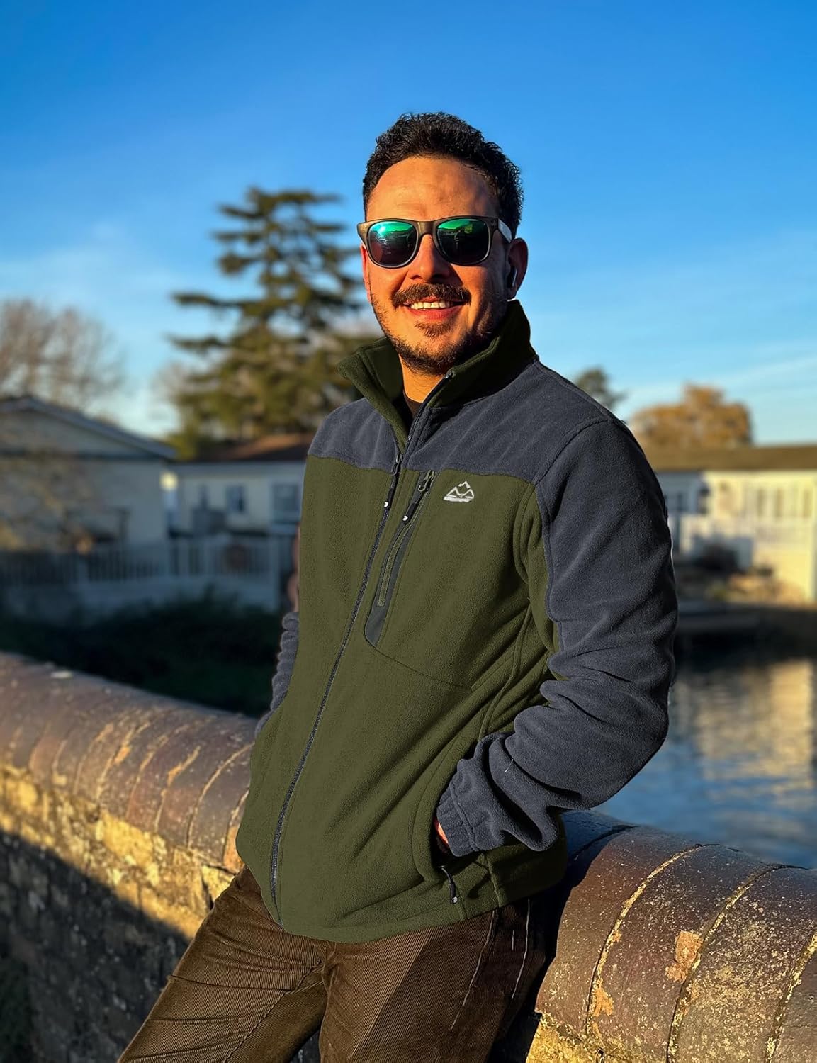 TBMPOY Men's Fleece Jackets Lightweight Full-Zip Fall Jacket Warm Winter Coats Outdoor Hiking with Pockets - Image 3