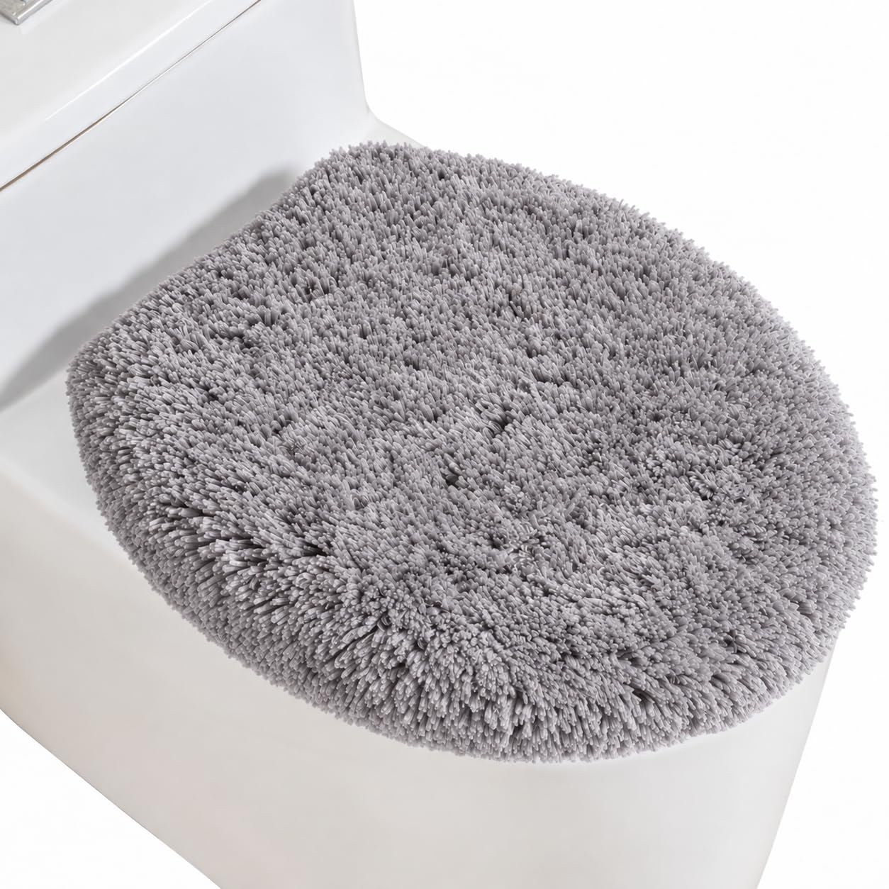 Microfiber Toilet Lid Cover, 17.5"x15" Fits Round Oblong and Elongated