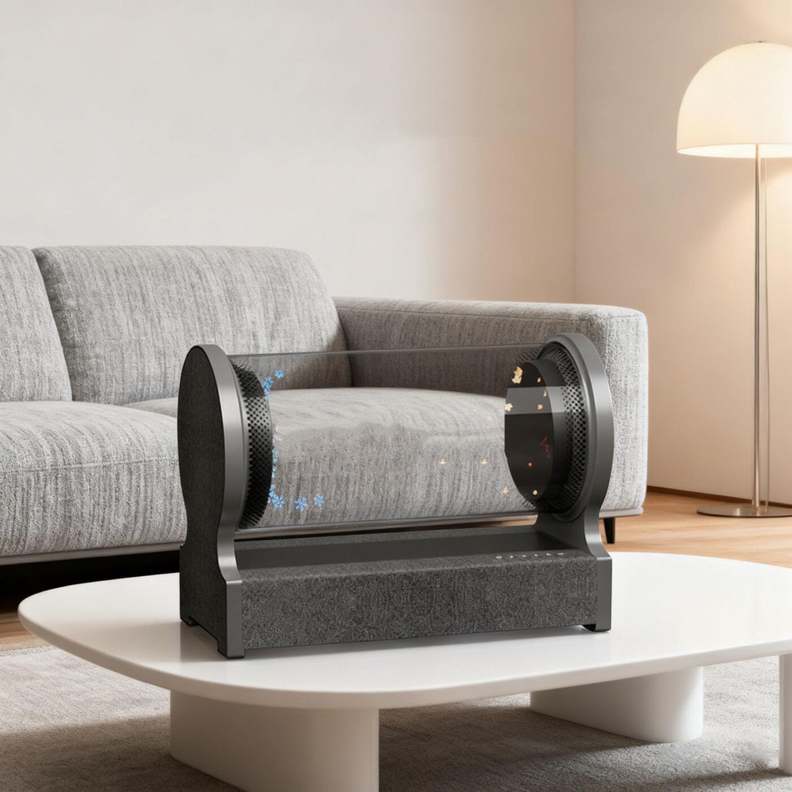 Głośnik Bluetooth z holograficznym wyświetlaczem 360°, dźwiękiem Hi-Fi, regulowanym kątem i jasnością, idealny do użytku domowego i zewnętrznego
