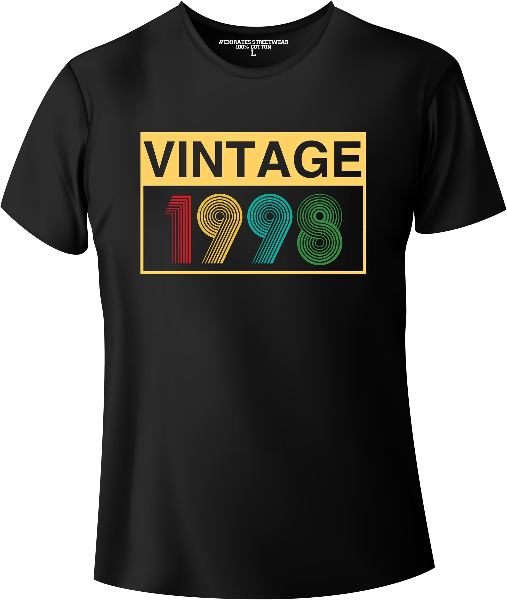 Vintage 1998, Birthday T-Shirt for Men or Women, Unisex Tee, D-049