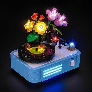 LocoLee Licht Set Kompatibel mit Lego 31172 Plattenspieler mit Blumen, Nur Lichter Set, Licht Beleuchtung Set Compatible with Lego Record Player with Flowers 31172(Nicht enthalten Modellset)