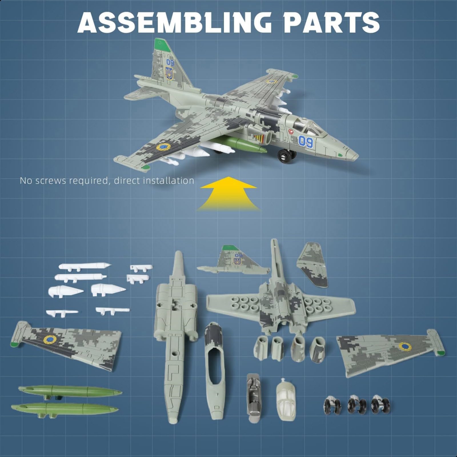 Amazon.co.jp: 1:72 プラスチック製 ソビエト スホーイ SU-25 フロッグ