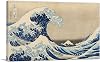 ARTCANVAS La Gran Ola de Kanagawa 1829, Lienzo Artístico Impreso, Enmarcado y Estirado, Pintura, Póster, Decoración de Pared por Katsushika Hokusai - 40" x 26" (0.75" de Profundidad) 1