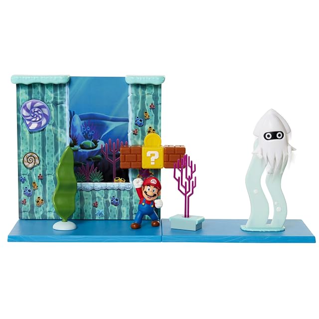 Foto 4 de 8 de Nintendo Super Mario - Playset Submarino con 10 Accesorios - Incluye Mario 6 cm - Piezas Interactivas