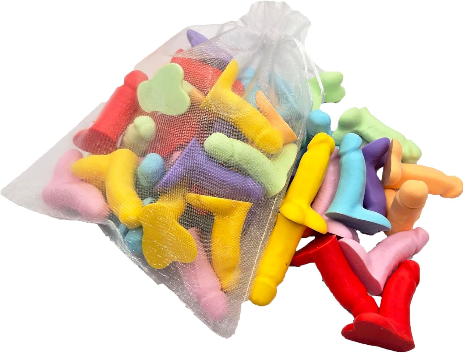 Bag of Dicks - Pride | Rainbow | Dick in Bulk | Tiny Penis | Party Favors | Bachelorette | Novelty Items | Funny Joke Gift, Plastic (Brown, 200 Pack)
