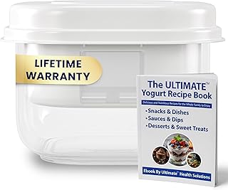 Ultimate Yogurt Strainer, Make Delicious, High Protein, Greek Yogurt, 70% Less Sugar & Lactose, Fine Mesh Nylon Greek Yogurt Maker, 100% BPA-Free & Dishwasher Safe with Large 2.3 Quart Capacity