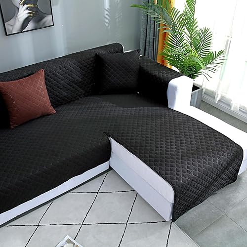 Vista 21 de Funda de sofá de doble cara en forma de L, juego de fundas para sofá seccional, fundas para sofás, sofás, funda protectora de muebles seccionales