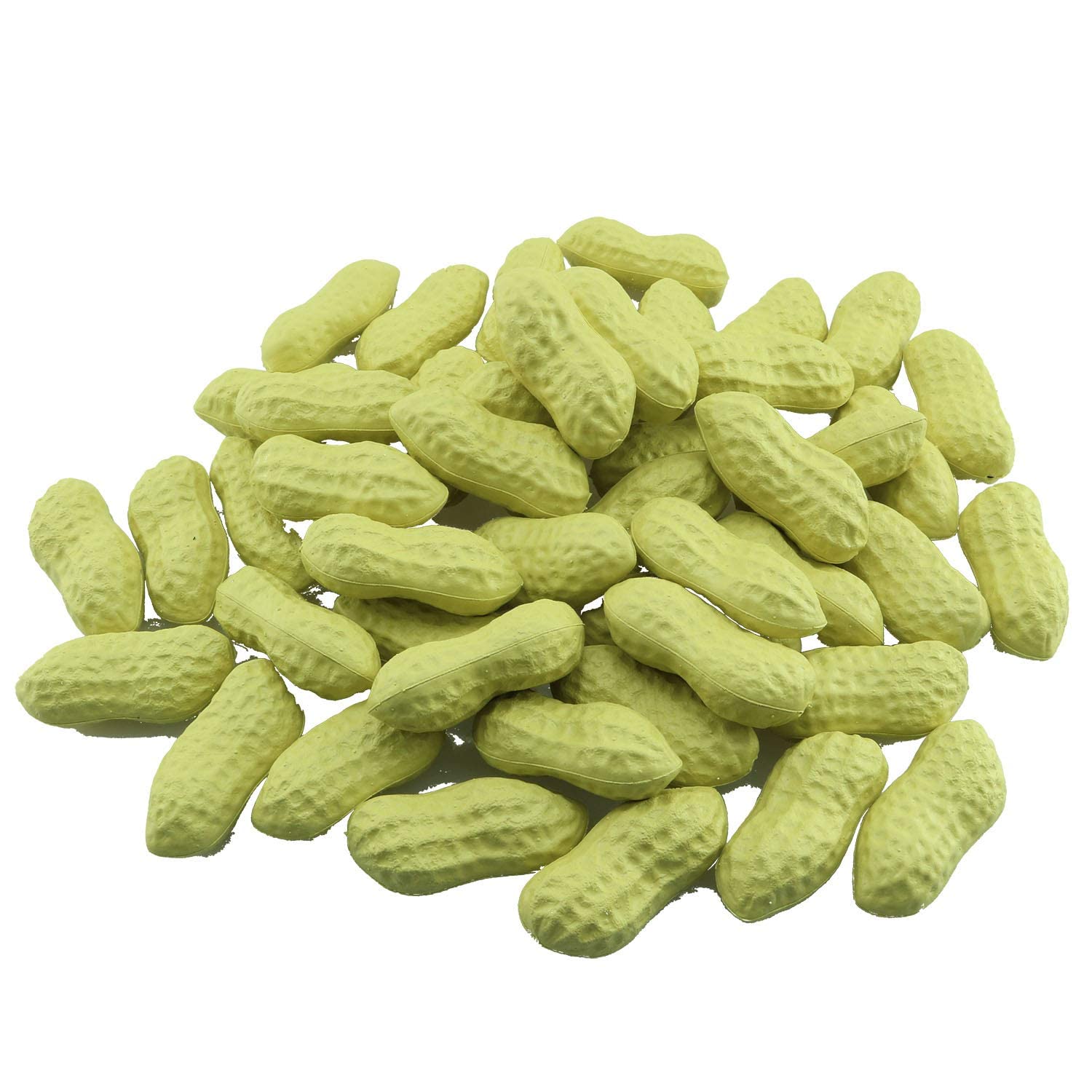 JCBIZ 50pcs Artificial Peanut Plastic Lifelike Simulation Peanuts Fake Food for Home Kitchen Decorations