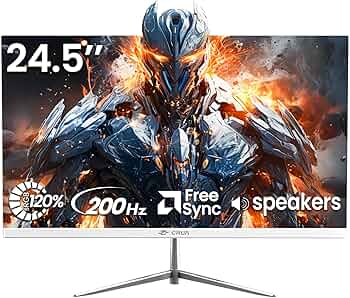Amazon.co.jp: CRUA ゲーミングモニター 24.5インチ PC モニター 200Hz