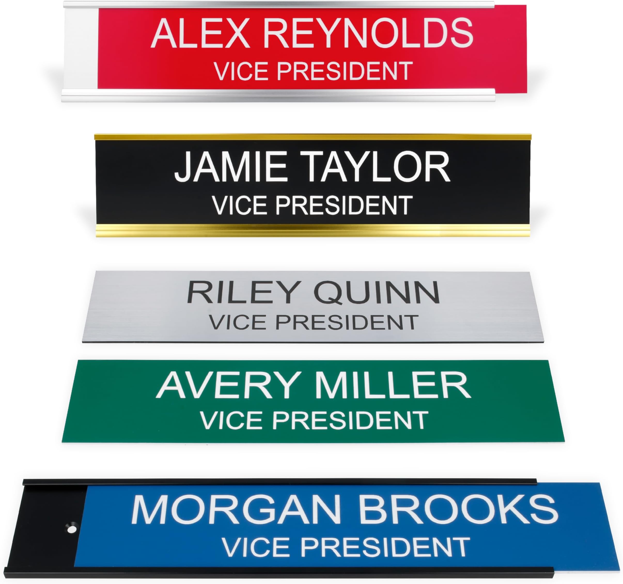 2" x 10" Custom Engraved Name Plate with Square Corners