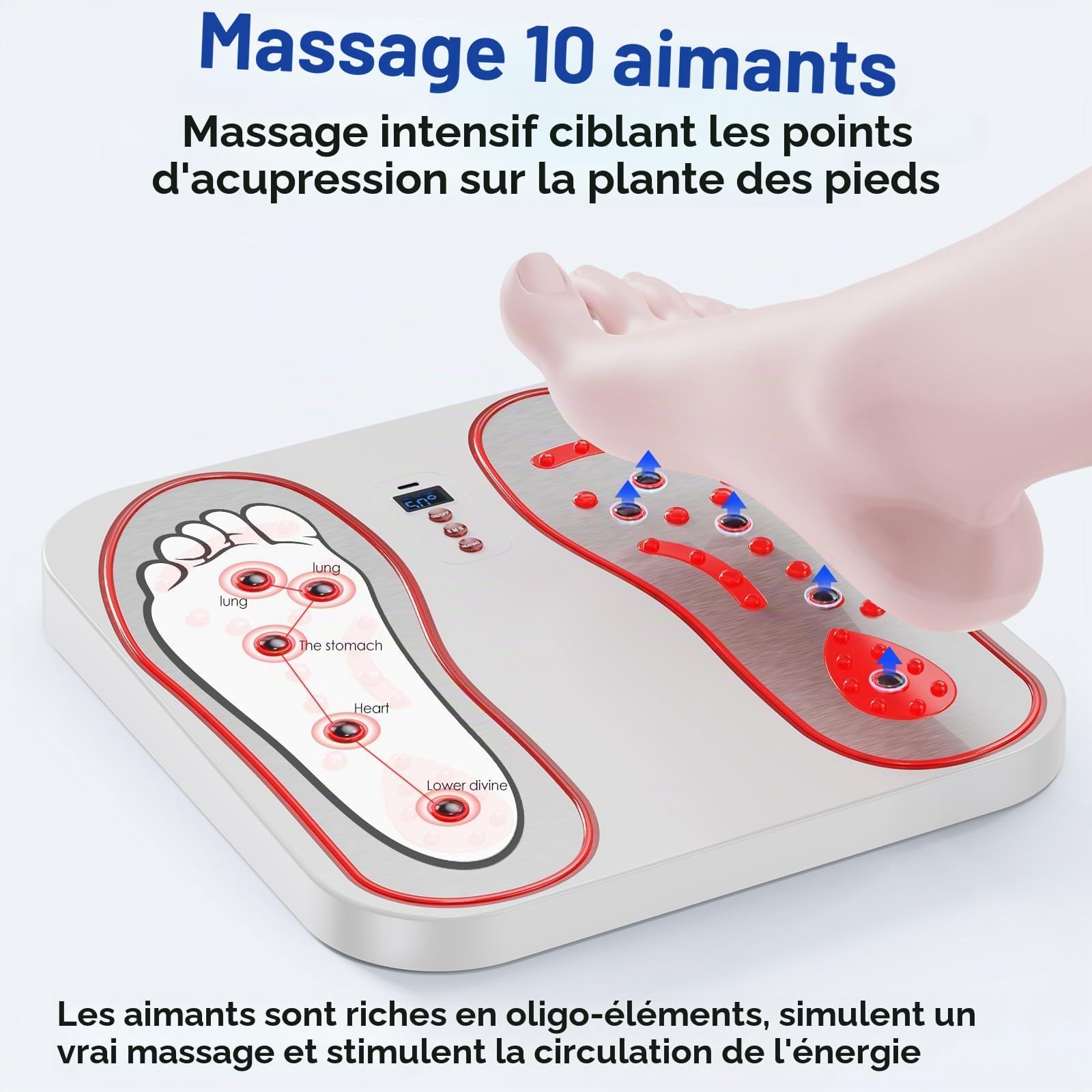 Masseur de Pieds 3 en 1, EMS & TENS pour Pieds et Jambes