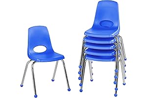 Stacking School Chair for Classroom: Factory Direct Partners 10367-BL