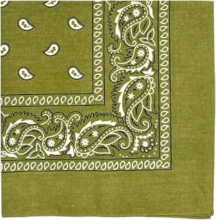 MDSTYLE 100% Cotton Bandana for Men & Women 22" x 22" Paisley Pattern Handkerchief Headband Scarf