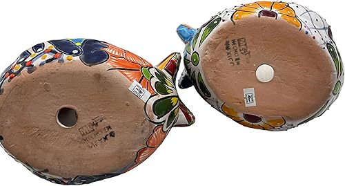 Miniatura 4 de Talavera - Macetero de cerámica para pollo, multicolor, hecho a mano, arte popular, pintada a mano, maceta de animales para decoración del hogar,