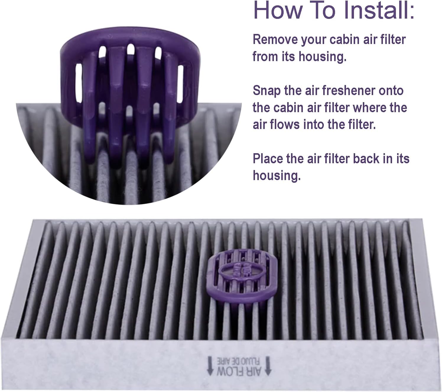 Pureflow Cabin Air Filter PC99525X with Lavender Cabin Filter Air Freshener with Odor Eliminator - Fits 2020-22 Hyundai Palisade