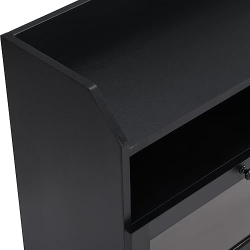 Miniatura 7 de LUMISOL Moderno soporte de TV para televisores de hasta 65 pulgadas, consola multimedia con amplio espacio de almacenamiento para sala de estar,