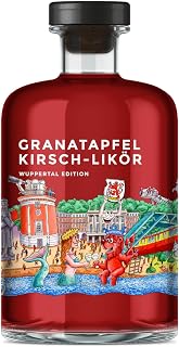 Granatapfel Kirsch-Tilly Wuppertal Edition | mit Kirsch-Saft, ohne Farbstoff, exotisch, Skyline, Liqueur, Sommerlikör, Aperitif, pur, Longdrink, Cocktails, Spritz, 500ml Einzelflasche, 15% Vol.