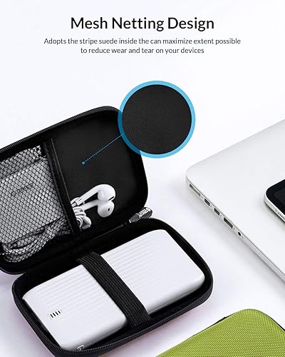 Miniatura 3 de ORICO Estuche para disco duro de 2.5 pulgadas, bolsa de transporte impermeable, a prueba de golpes, con tamaño interior de 5.5 x 3.5 x 1.0 pulgadas,