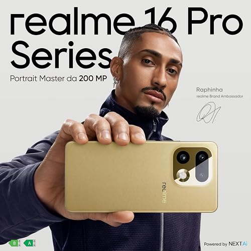 realme 16 Pro+ 5G Smartphone, 8Go+256Go, Écran Curved AMOLED 144Hz 6,8", Batterie 7000mAh, Caméra 200MP OIS, IP69K, Charge Rapide 80W, Double SIM, Next AI, Gris (avec Adaptateur) - 2