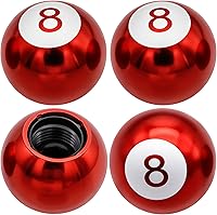 Vista 74 de 4 tapas de vástago de válvula de neumático estilo piscina 8 bolas, cubiertas universales de núcleo de cobre a prueba de polvo para automóviles, SUV